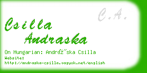 csilla andraska business card